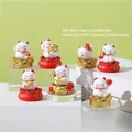 Set of 7 cute Maneki Neko lucky cat blind box figurines for home decor and gifts - 8j003 Lucky Cat (6 Pieces) / Full Set