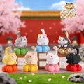 Colorful lucky cat rotating blind box figurine set for home decoration and gifts - A168 Good Fortune Comes With Little Kittens (6 Likes) / Random 1pc
