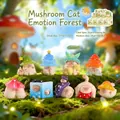 Mushroom Cat Emotion Forest blind box figurines, cute resin night light ornaments - -496 Mushroom Cat's Emotional Forest (8 Items) / Random 1pc