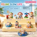 Adorable cat theme resin blind box figurines set featuring seven unique miniature styles - 80310 Meow Meow Slow Life (6 Items) / Random 1pc