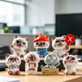 Office-themed cat figurine blind box variant with 6 basic and 1 hidden styles - M473 Cat's Workplace Survival Diary (6 Episodes) / Random 1pc