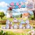 Adorable grey cat blind box figurine series featuring lazy life theme home decorations - A156 Meow Nini's Lying Flat Diary (6 Times) / Random 1pc