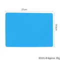 Durable light blue silicone mat for DIY resin crafting and baking, size 21x14.6cm - 21cm x 14.6cm / Blue