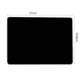 Black heat resistant silicone mat 21x14.6cm for DIY resin crafts and baking projects - 21cm x 14.6cm / Black