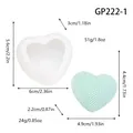 Stampo in silicone a forma di cuore per candele, dimensioni 5,6x6x3cm e peso totale. - Stile a Cuore a Quadretti da 2 Pollici (GP222-1)