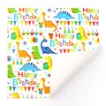 Cute cartoon dinosaur themed birthday gift wrapping paper for children's birthday - Birthday Dinosaur / 50x70cm