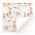 Cartoon animal pattern gift wrapping paper for kids birthday celebration and parties - Balloon Giraffe / 50x70cm