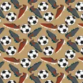 Vibrant soccer cleats and ball pattern gift wrapping paper for kids birthday gifts - Dark Football / 50x70cm