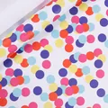 Premium white gift wrapping paper with vibrant multi-colored polka dot pattern for birthday - Rhythmic Dots / 50x70cm