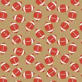 Cartoon red football pattern gift wrapping paper for children's birthday - Light Green Rugby / 50x70cm