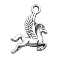 Antique silver winged horse Pegasus alloy charm pendant for DIY jewelry and crafts - Antique Silver Pegasus Unicorn (B95)