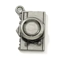 Vintage zinc alloy camera pendant charm accessory for DIY jewelry, necklaces and keychains - Antique Silver