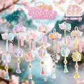 Nine-tailed fox cartoon pendant and clip set available in seven vibrant colors for gifts - Legend of Twin Nine-Tailed Foxes (A167) / Full Set (Box of 6)