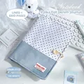 Taccuino A5 in denim americano rétro con elegante motivo a pois blu e bianchi - Blu Latte Pois A5