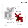 Christmas reindeer silicone mold with dimensions for DIY candles and resin crafts - Christmas Reindeer GP375-1
