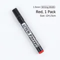 Professional red permanent marker pen with 1.5mm tip for waterproof writing and drawing. - Oil-Based / Bulk Packaging / Red