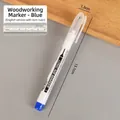 Blue long nib deep hole marker pen for woodworking with 6cm scale and 1.5cm tip length - Oil-based Long Tip / English Version / Blue