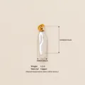 Elegante ciondolo con perla barocca bianca da 22 mm in rame con finitura dorata. - Perla artificiale lunga (Ciondolo)