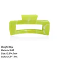 Large green marble gradient hair claw clip made of ABS material for elegant hairstyling - 10.5cm Square - ABS M-2525 Yellow Green