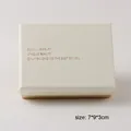 Elegant cream jewelry gift box with rose gold foil text for necklace sets, size 7x9x3cm - Packaging Box (7x9x3cm)