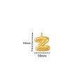 18K gold plated puffed initial letter Z pendant charm with dimensions for DIY jewelry - Letter Z
