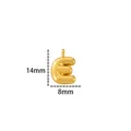 18k gold plated balloon style letter E pendant charm for DIY necklace and bracelet - Letter E