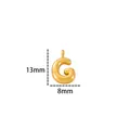 Elegant 18K gold plated letter G initial pendant for DIY necklace and bracelet jewelry making - Letter G