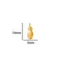 18k gold plated minimalist pendant charm, 14mm by 3mm size for DIY jewelry - Letter I