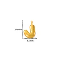18k gold plated letter J alphabet pendant charm accessory for DIY jewelry making - Letter J