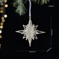 Weißer Glitzer Stern Weihnachtsbaumschmuck 13cm SKU Foto festliche Dekoration - Explosionsstern