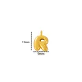 Elegant 18k gold plated puffed balloon style letter R pendant charm for DIY jewelry - Letter R