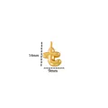 Elegant 18k gold plated bubble letter t pendant for DIY jewelry, 14mm x 9mm size - Letter T