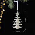 Elegant white glittery Christmas tree hanging ornament for festive holiday home decoration - 3D Christmas Tree