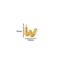 18k gold plated letter W pendant for DIY necklace and bracelet - Letter W