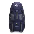 Free Knight 50L outdoor adventure hiking backpack in navy blue water-resistant fabric - 50L / Dark Purple