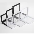 Square PE film jewelry floating display boxes in black and white for 3D storage - Black Display Box Only (Without Bracelet)