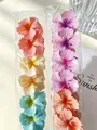Colorful plumeria flower hair claw clips for women, stylish beach vacation accessories - Cabbage Rose Style (6 Colors)