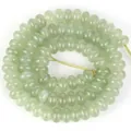 Natürliche hellgrüne Stein-Abakusperlen für DIY-Schmuckherstellung und Bastelarbeiten - Ca. 5*8mm / Grüner Chalcedon