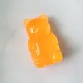 Translucent orange gummy bear shaped squishy stress relief toy for kids and adults - Orange Gummy Bear Maltose (OPP Bag)