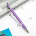 Purple aluminum capacitive touch stylus ballpoint pen for various touchscreens - 1.0mm Bullet Tip / Violet (Black Ink)