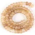 Perle a pallottoliere in pietra solare naturale per creazione di gioielli fai-da-te - Circa 5*8mm / Anguria al Tè