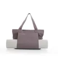 Durable large capacity canvas yoga tote bag designed for carrying fitness mats in purple - 46x35x15cm / Gray