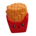 Cute and soft kawaii slow rebound French fries squishy toy with a smiley face design - Red Fries