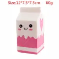 Kawaii pink and white milk carton slow rebound squishy toy for kids stress relief - White Face Milk Box