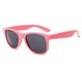 Retro classic sunglasses in candy pink with dark lenses and silver stud details - Sunglasses with Case and Cloth / Pink