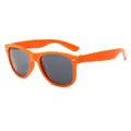 Retro orange frame sunglasses with dark lenses and classic rice stud detail design - Sunglasses with Case and Cloth / Orange
