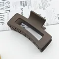 Large matte brown hair claw clip for women, sturdy square design for thick hair accessory. - 8.5cm Square Style / Matte Dark Coffee