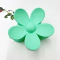 Vibrant green matte flower hair claw clip hair accessory for women's daily hairstyle - 6cm Five-Petal Flower Style / Matte Green