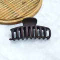 Large matte brown hair claw clip for thick hair, shark clip style elegant hair accessories - 9cm Dragon Bone Style / Matte Dark Coffee