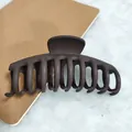 Elegant large matte dark brown hair claw clip, high-quality shark clip for women - 11cm Dragon Bone Style / Matte Dark Coffee